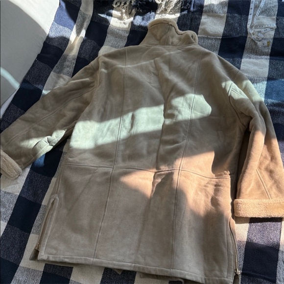 Sherpa real suede leather jacket , vintage size XL , made in Europe - Picture 9 of 9